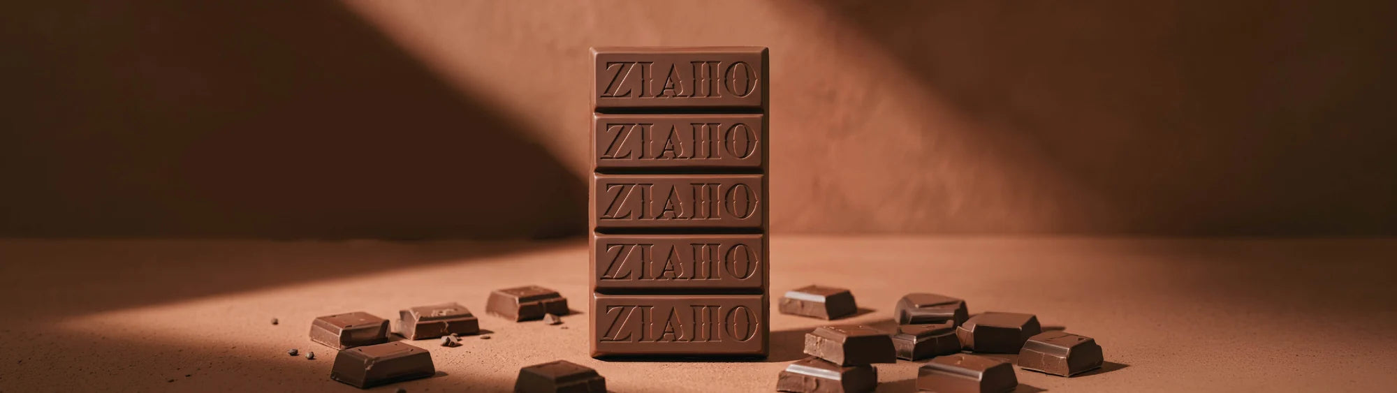 ZIAHO chocolate imagery from the existing wholesale storefront